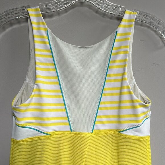 Lululemon Run Ta Ta Topper Tank Top Twin Stripe Sizzle (yellow) White XS Size 4 - Picture 7 of 16